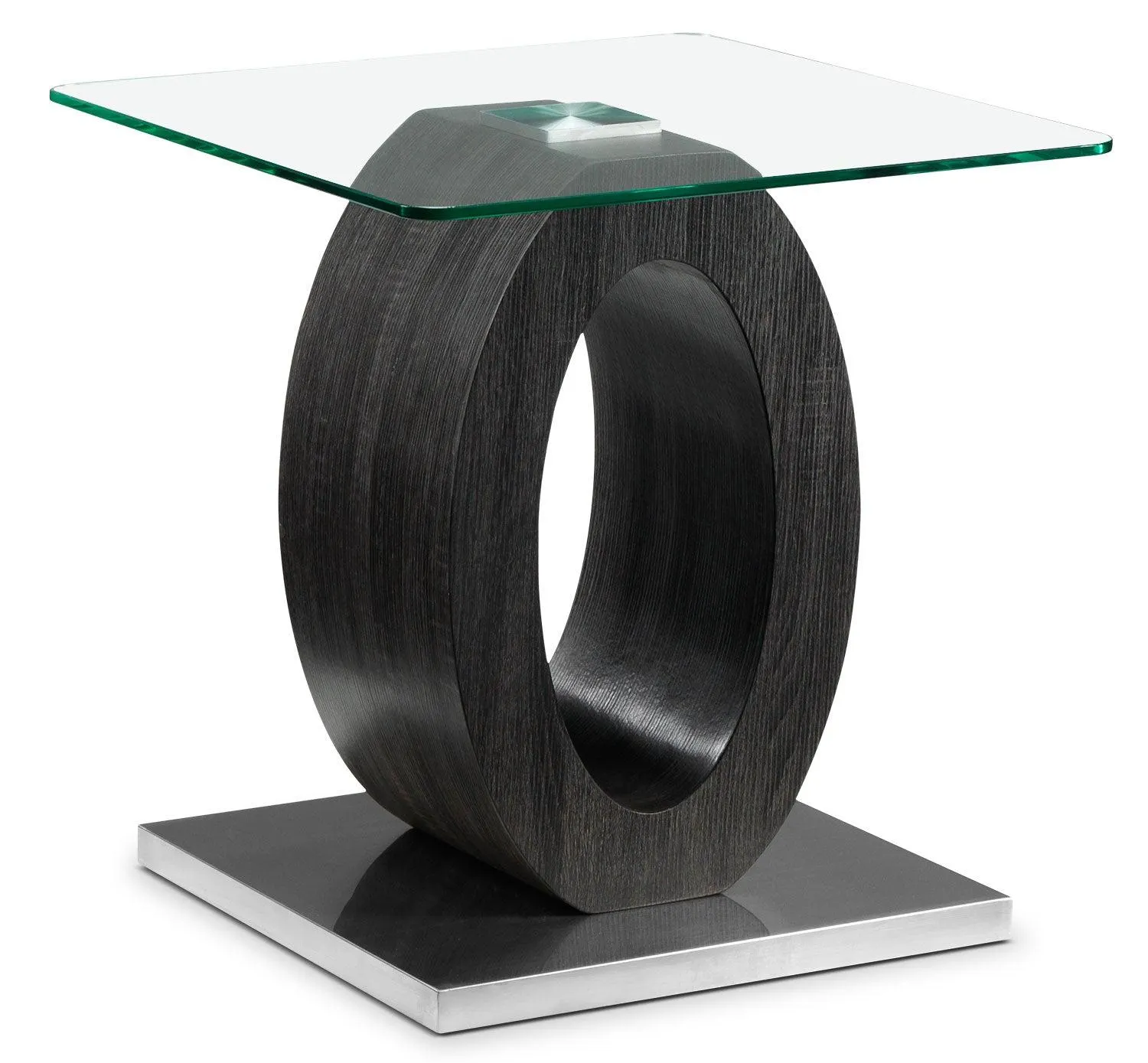 Las 24" Vegas End Table - Dark Grey