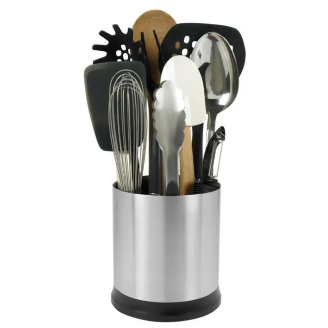 OXO Good Grips Rotating Utensil Holder 5.25 x 5.25 x 6"/ 13 x 13 x 15cm Stainless Steel - OXO