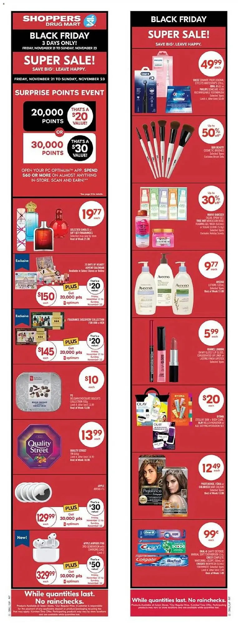 Shoppers Drug Mart flyer from November 21 to November 23 2025 - flyer page 1