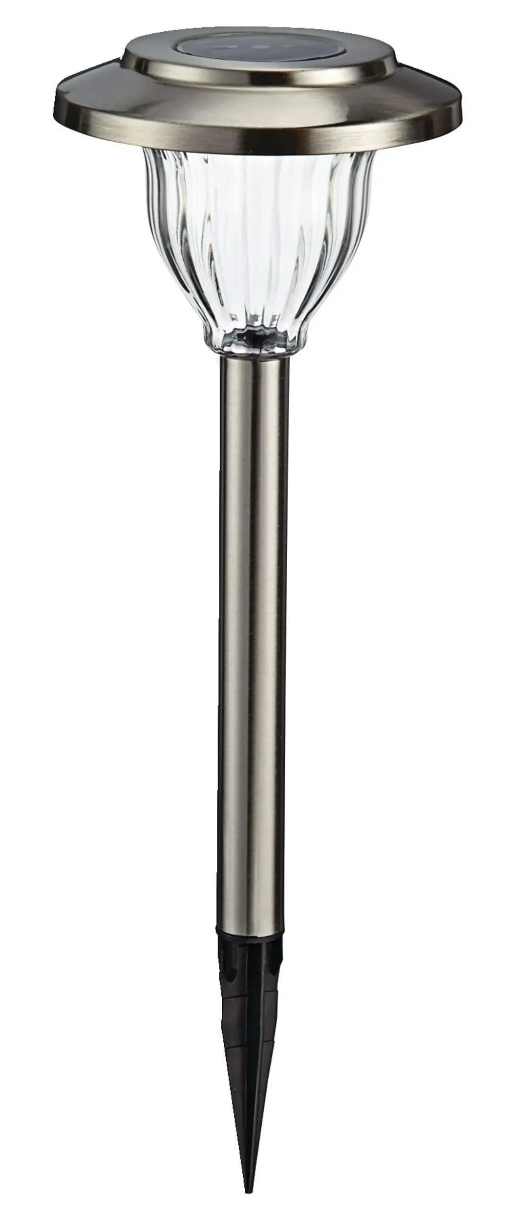 NOMA Outdoor Pure White LED Solar Stainless Steel Garden & Pathway Stake Lights, 10-Pk