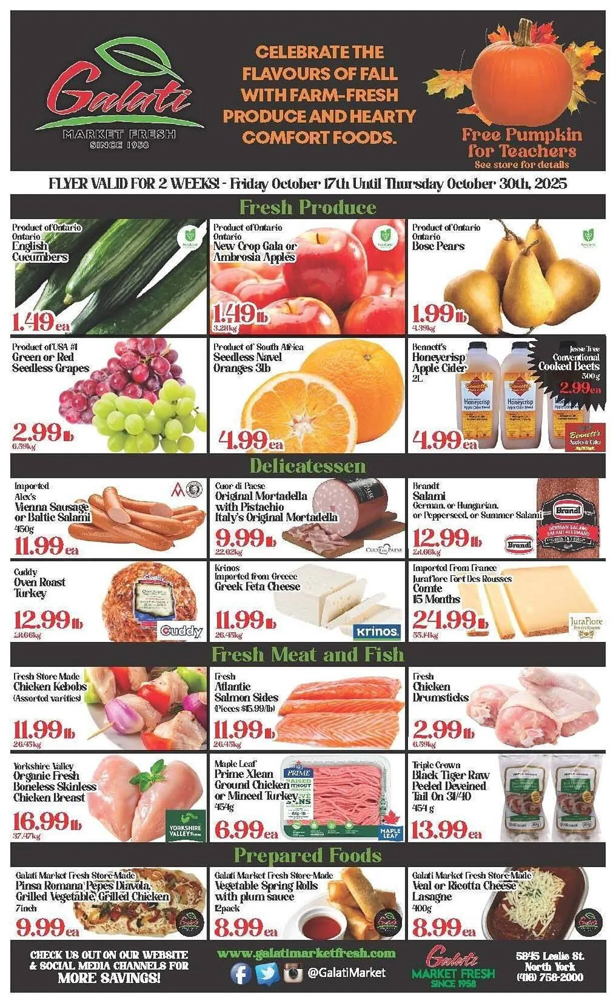 Galati Market Fresh flyer from October 17 to October 24 2025 - flyer page 1