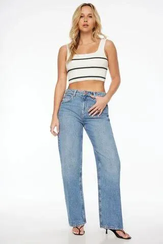 Square Neck Cropped Tank Top