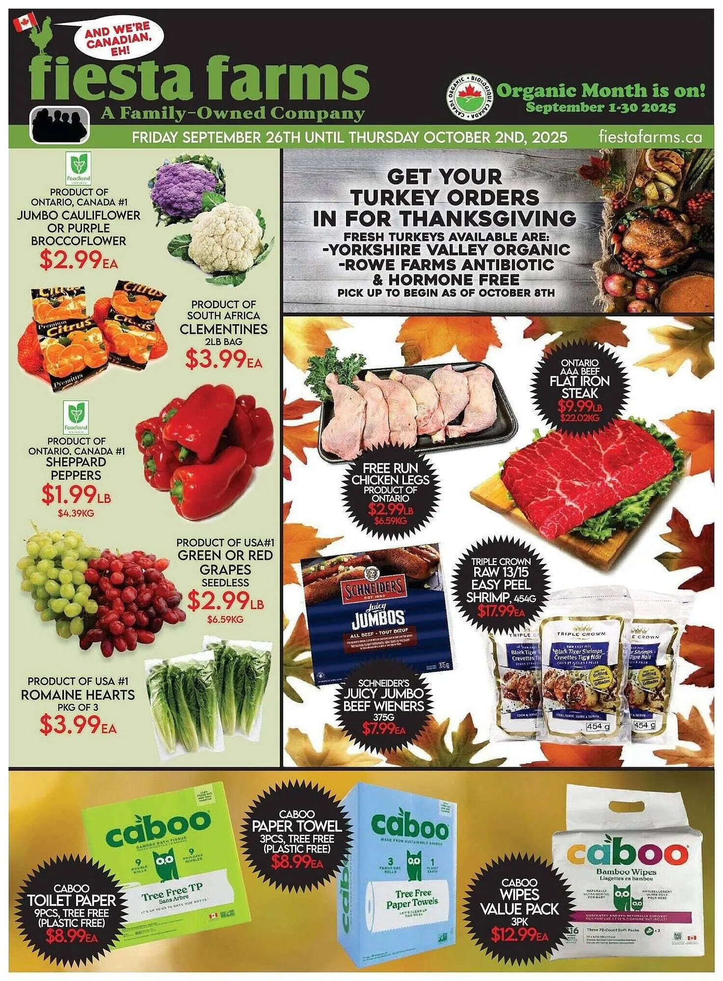 Fiesta Farms flyer from September 26 to October 3 2025 - flyer page 1