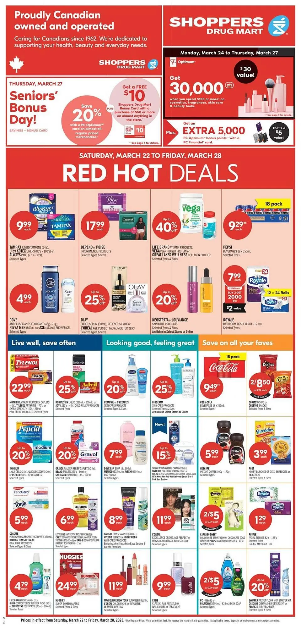 Shoppers Drug Mart flyer from March 22 to March 29 2025 - flyer page 1
