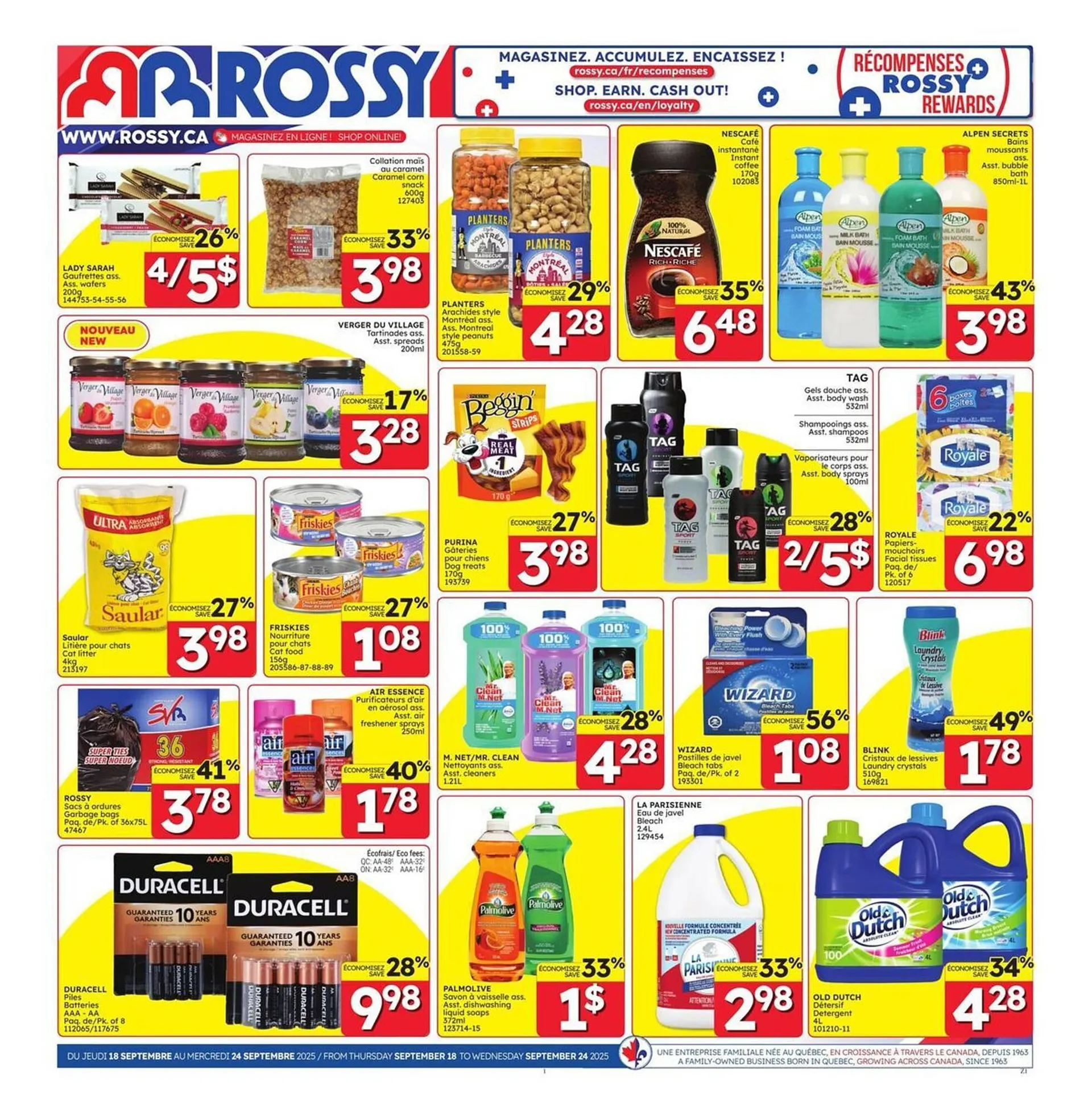 Rossy flyer from September 18 to September 24 2025 - flyer page 1