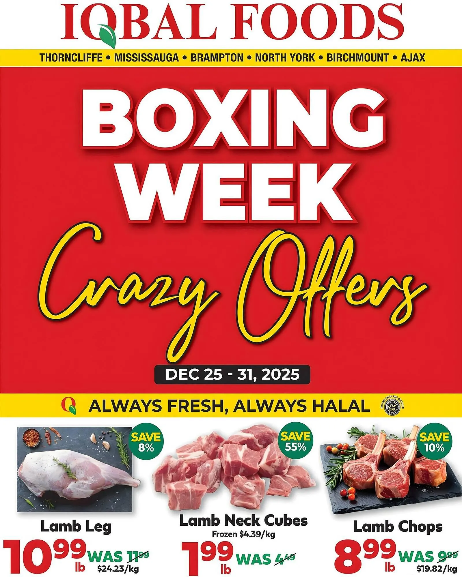 Iqbal Foods flyer from December 25 to December 31 2025 - flyer page 1