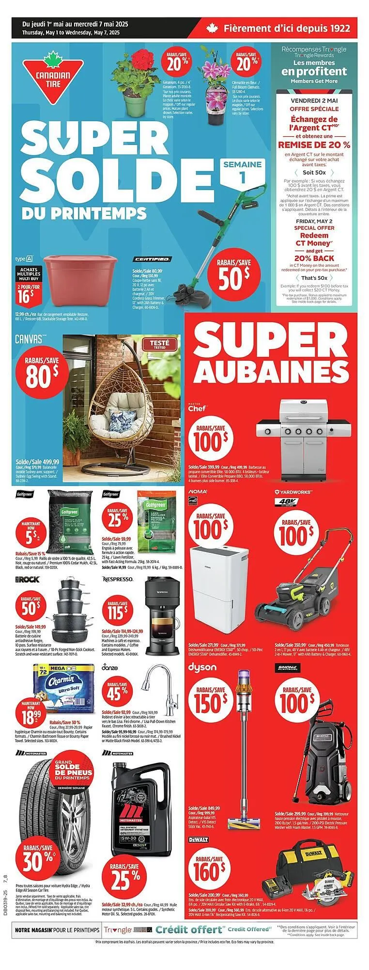Canadian Tire flyer from May 1 to May 8 2025 - flyer page 1