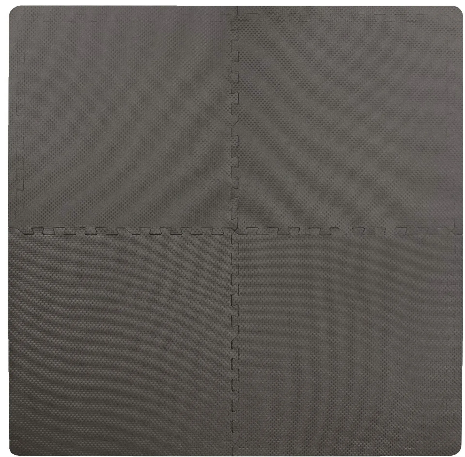 For Living Comfort Foam Floor Mats, 4-pk, Grey Basketweave, 24-in x 24-in