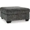 Lonoke Oversized Accent Ottoman - Gunmetal