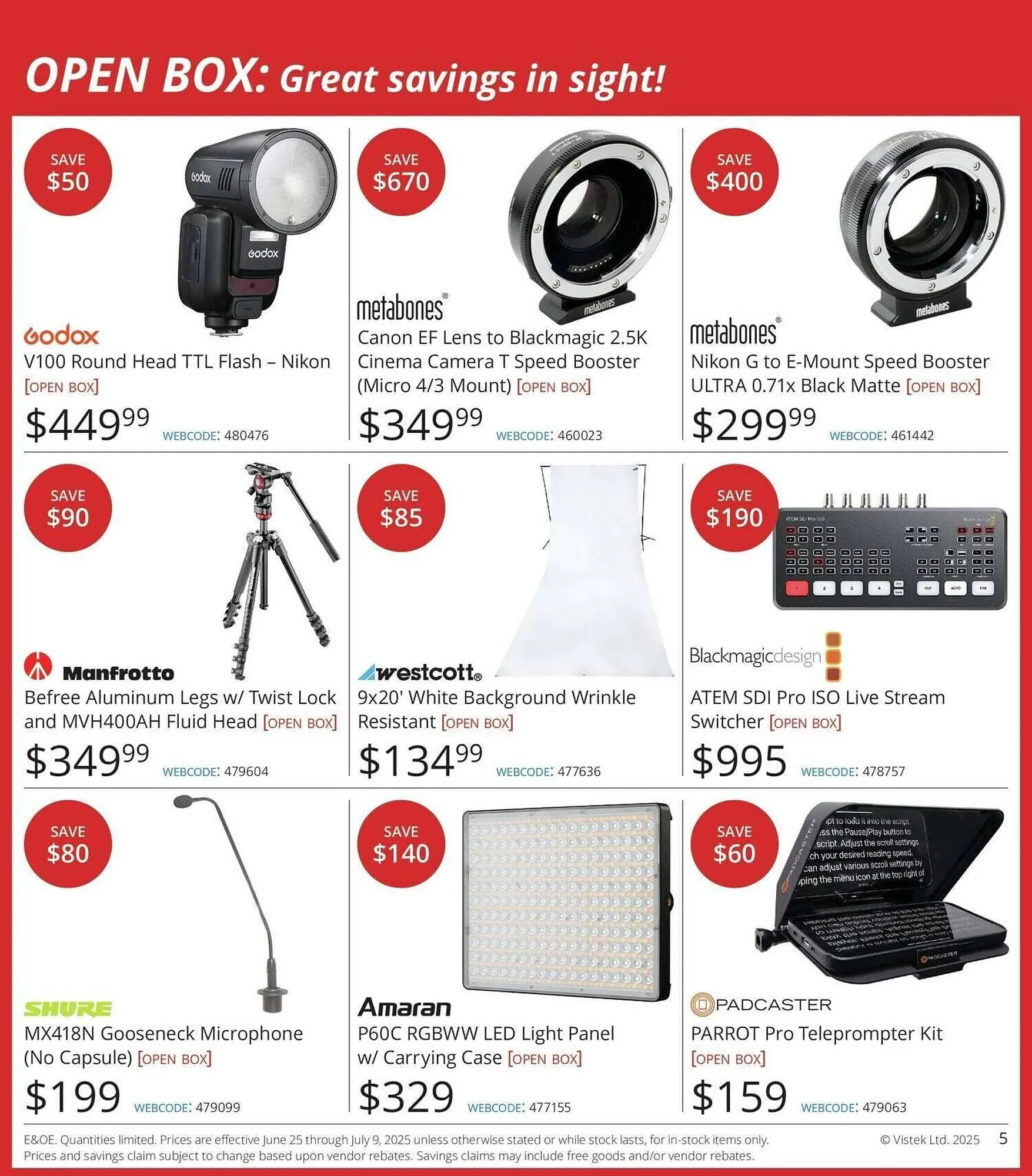 Vistek flyer from June 26 to July 3 2025 - flyer page 5