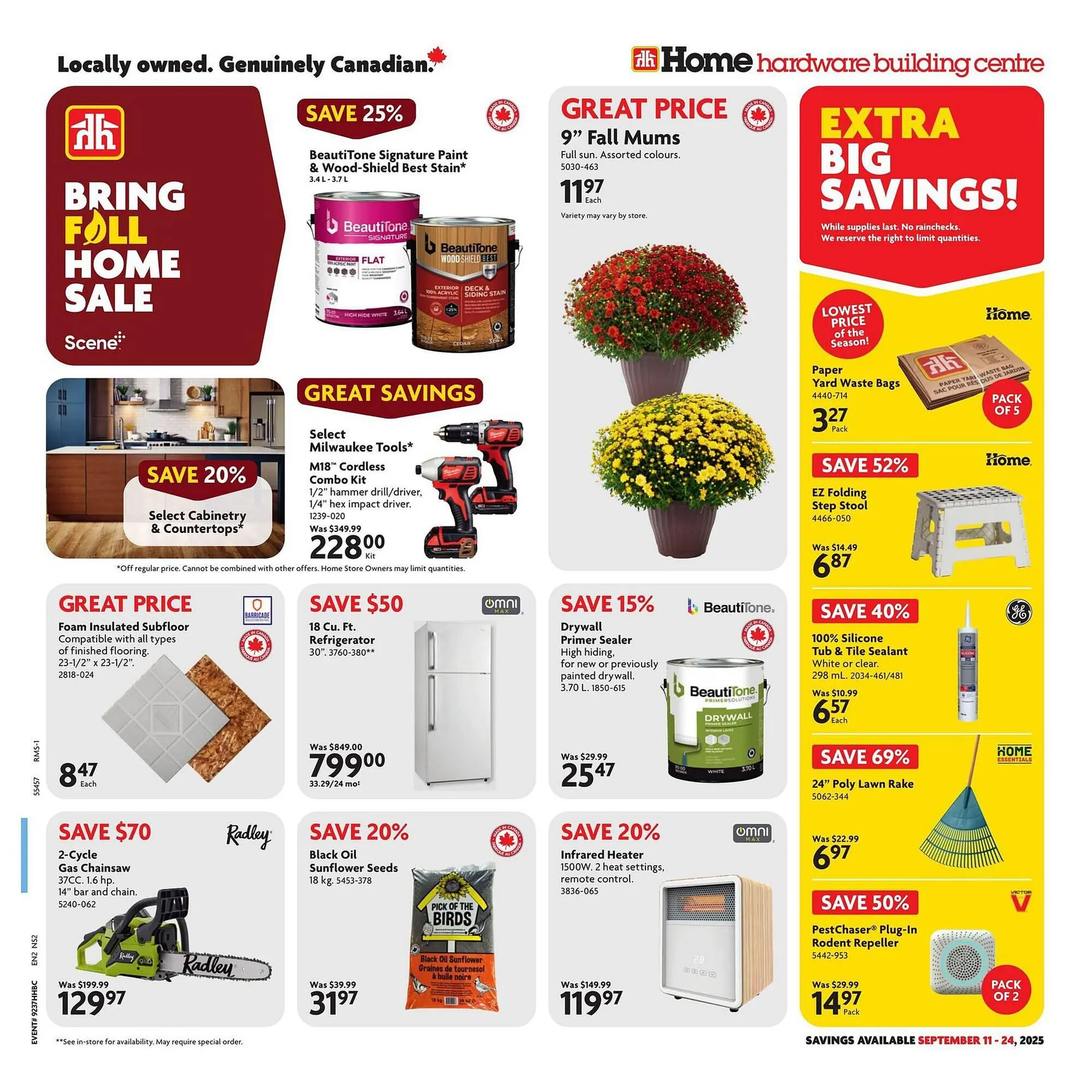 Home Hardware flyer from September 11 to September 17 2025 - flyer page 1