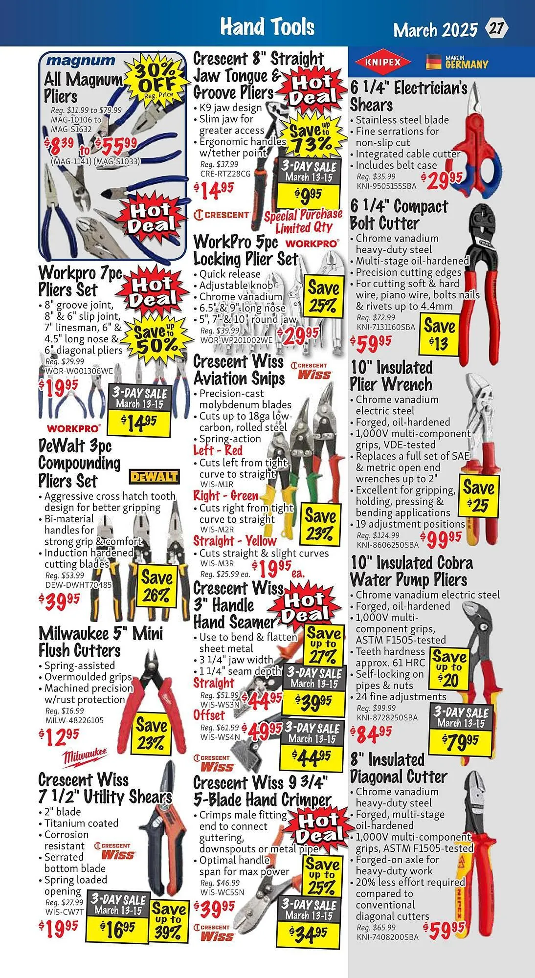KMS Tools flyer from March 1 to March 31 2025 - flyer page 27