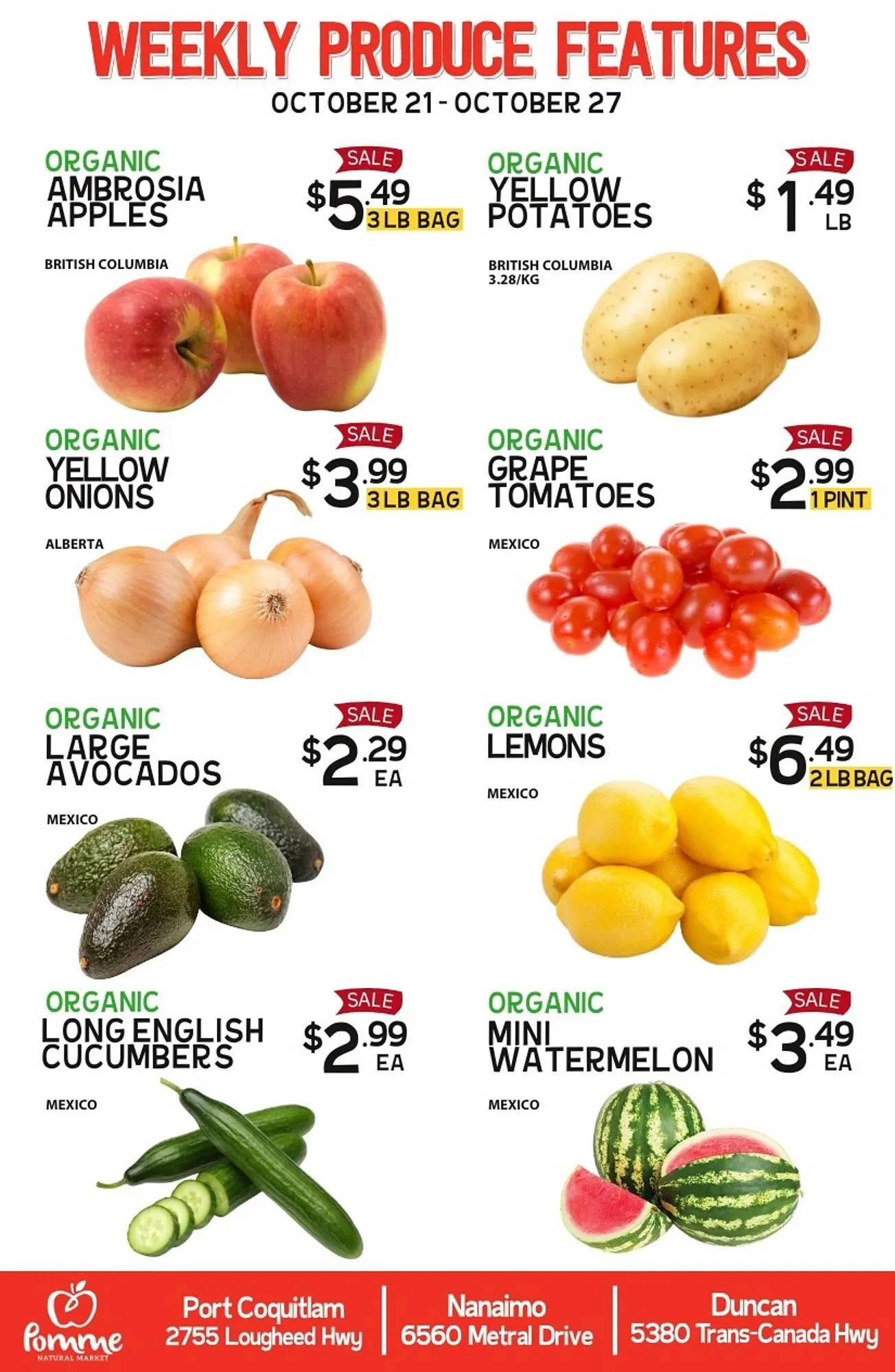 Pomme Natural Market flyer from October 21 to October 27 2025 - flyer page 1