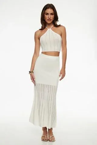 Pointelle Halter Top