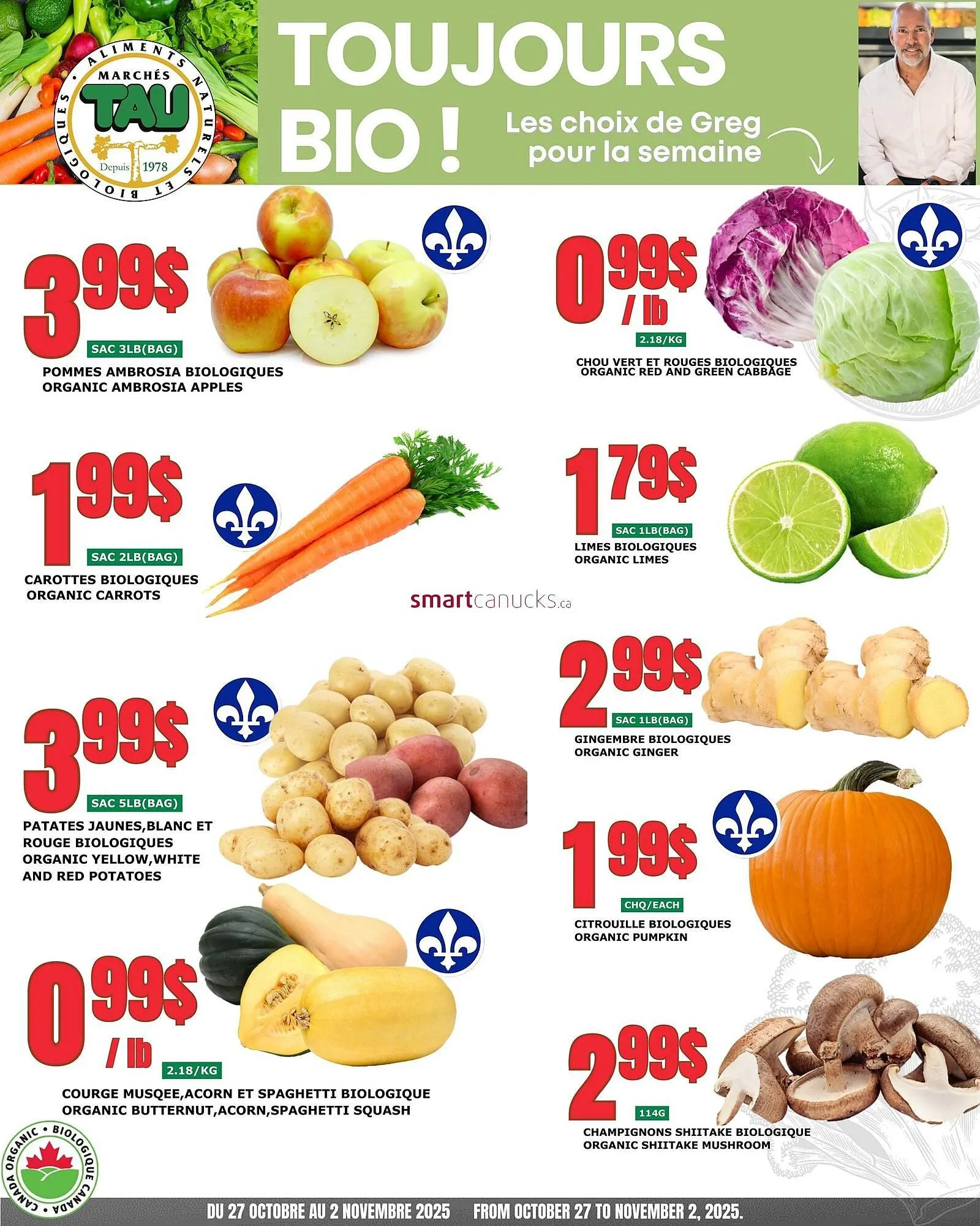 Marches Tau flyer from October 28 to November 10 2025 - flyer page 1