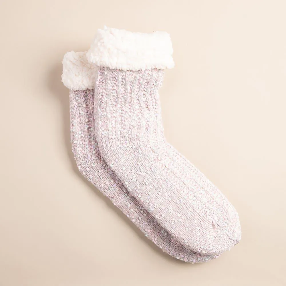Harman Kozie Super Plush 'Popcorn Knit' Lounge Socks (Pastel)