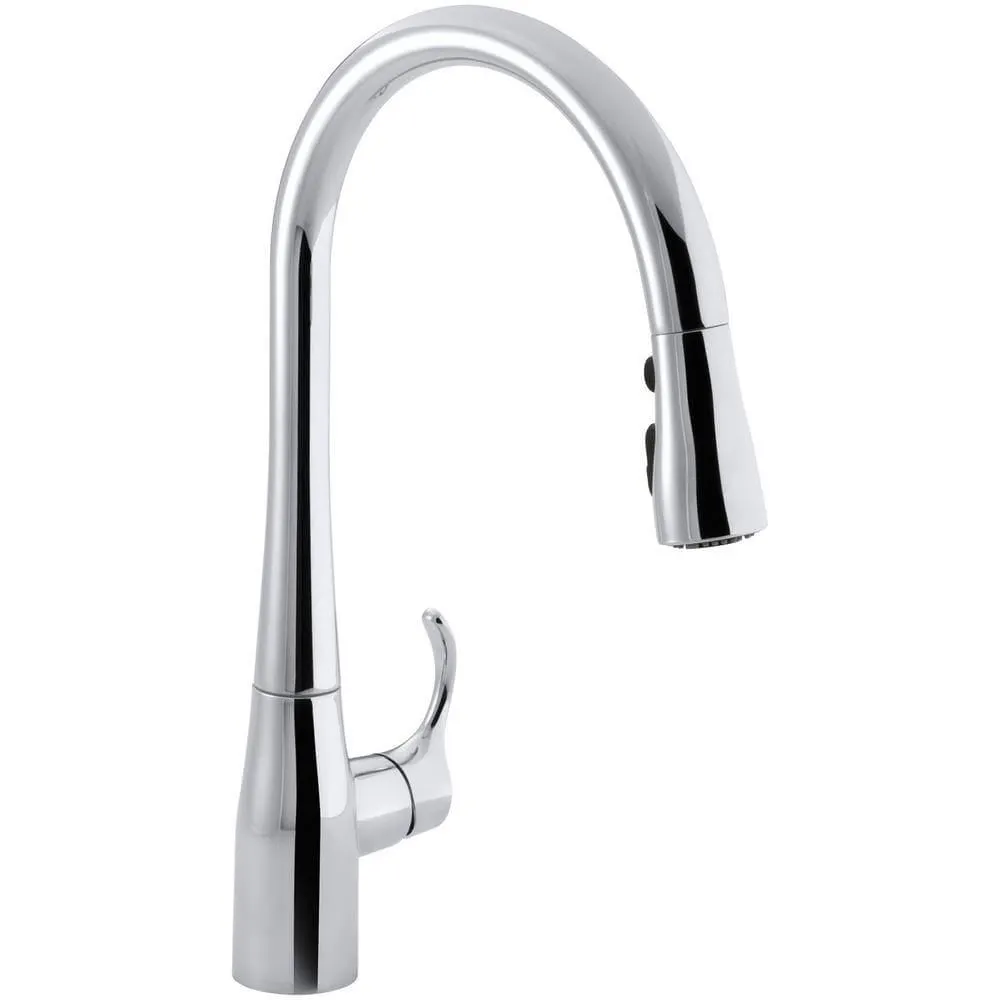 Simplice Single-Hole Pull-Down Kitchen Faucet In Polished Chrome