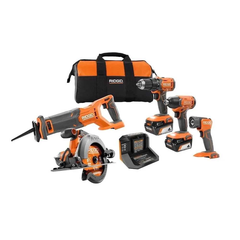 18V 5-Tool Kit with (2) 4.0 Ah Batteries & Charger