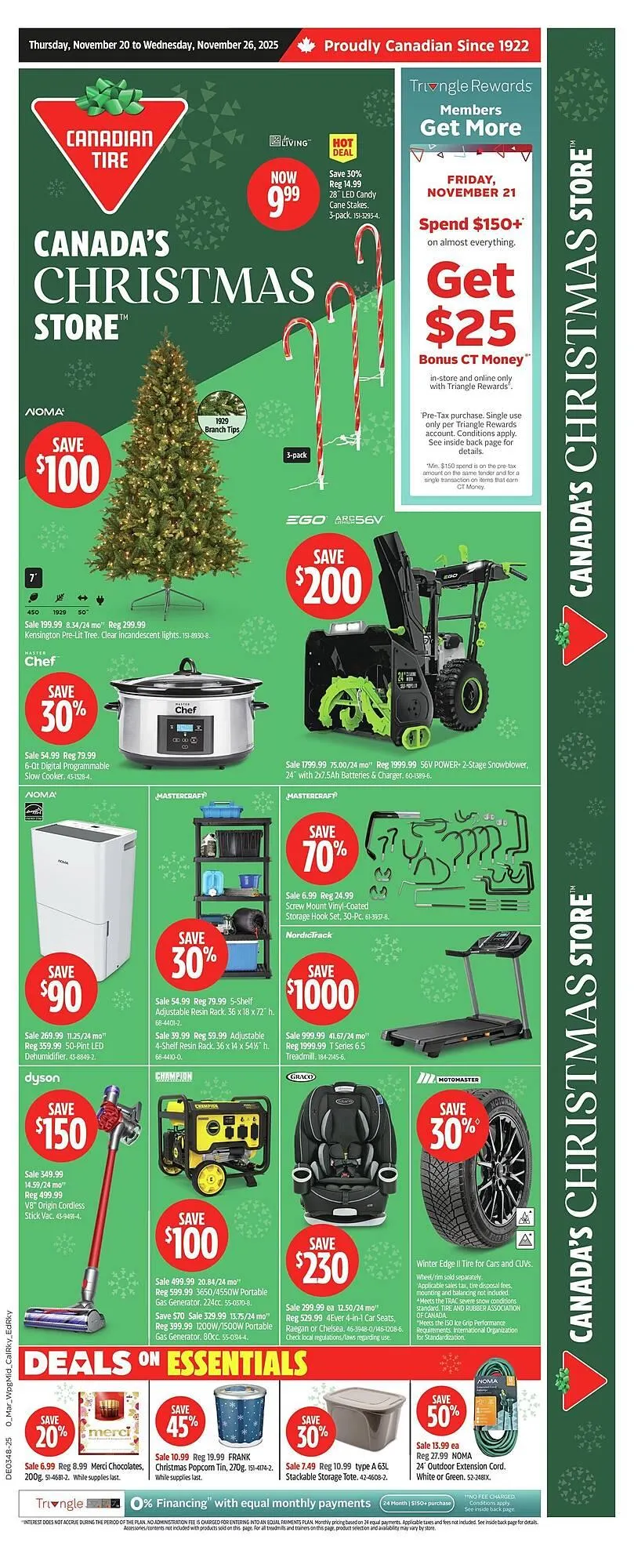 Canadian Tire flyer from November 20 to November 28 2025 - flyer page 1