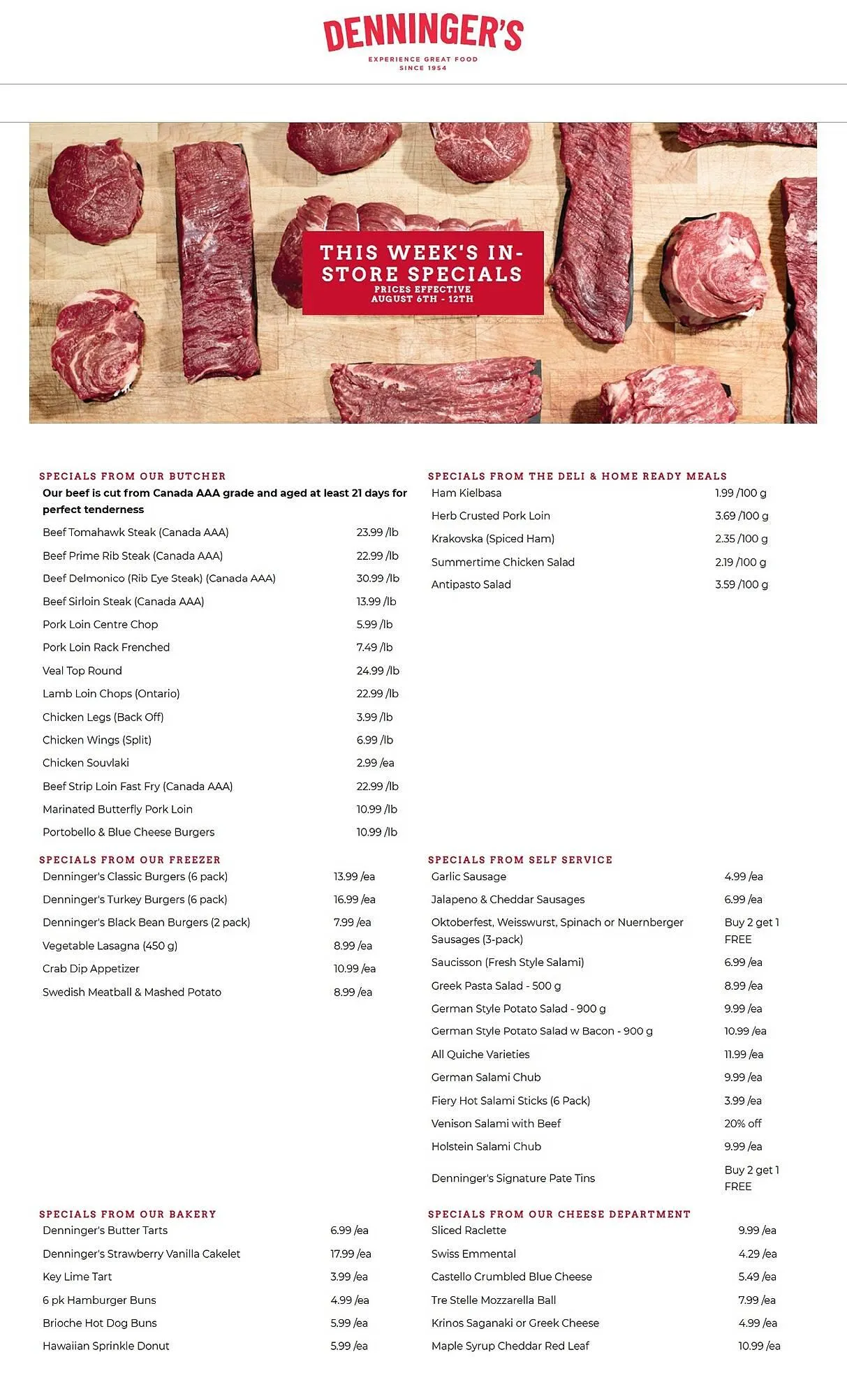 Denningers flyer - 1