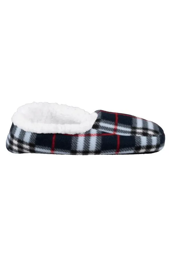 Men's plush lined, non-slip indoor slippers