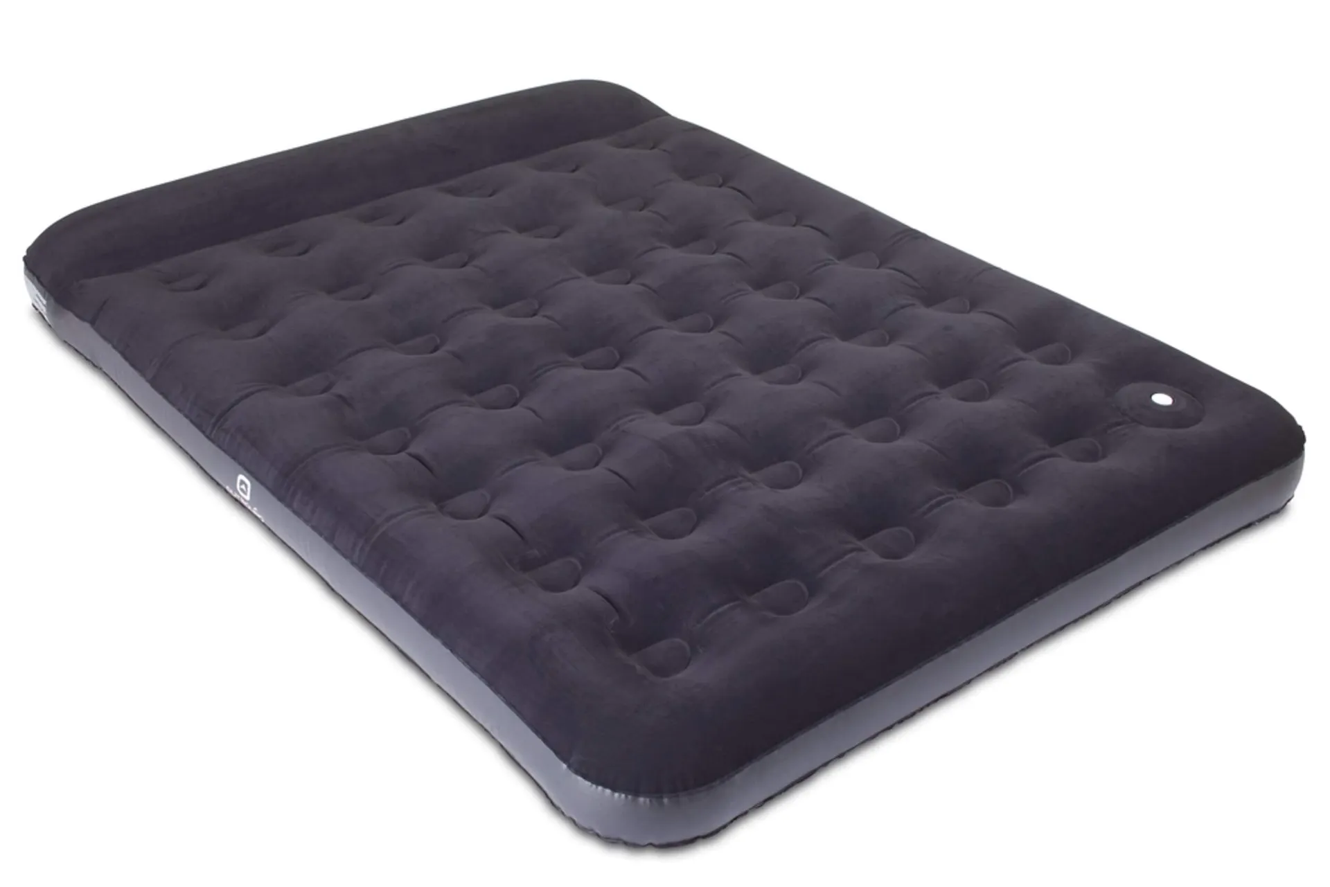 Outbound Queen Airbed with Built-In Manual Pump, PVC, Black