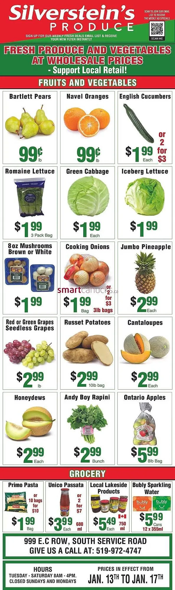 Silverstein's Produce flyer from January 13 to January 17 2026 - flyer page 1