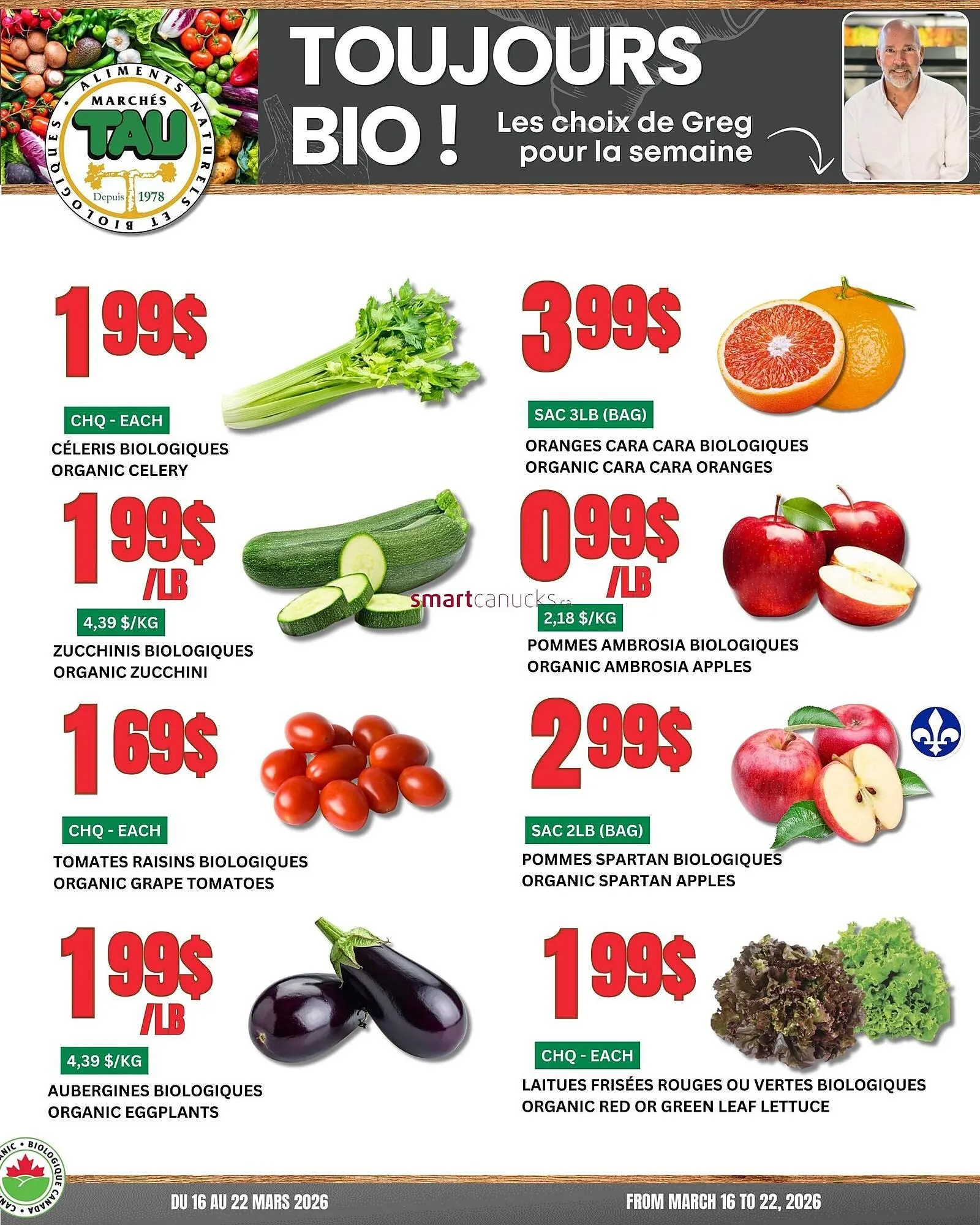 Marches Tau flyer from March 16 to March 22 2026 - flyer page 1