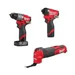 M12 FUEL 12V Li-Ion Brushless Cordless Hammer Drill, Impact Driver, Multi-Tool Combo Kit (3-Tool)