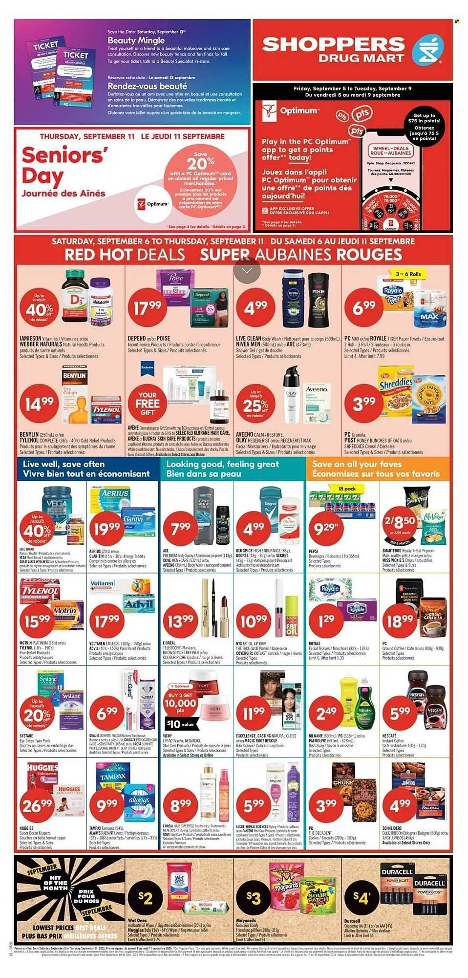 Shoppers Drug Mart flyer from September 6 to September 11 2025 - flyer page 1