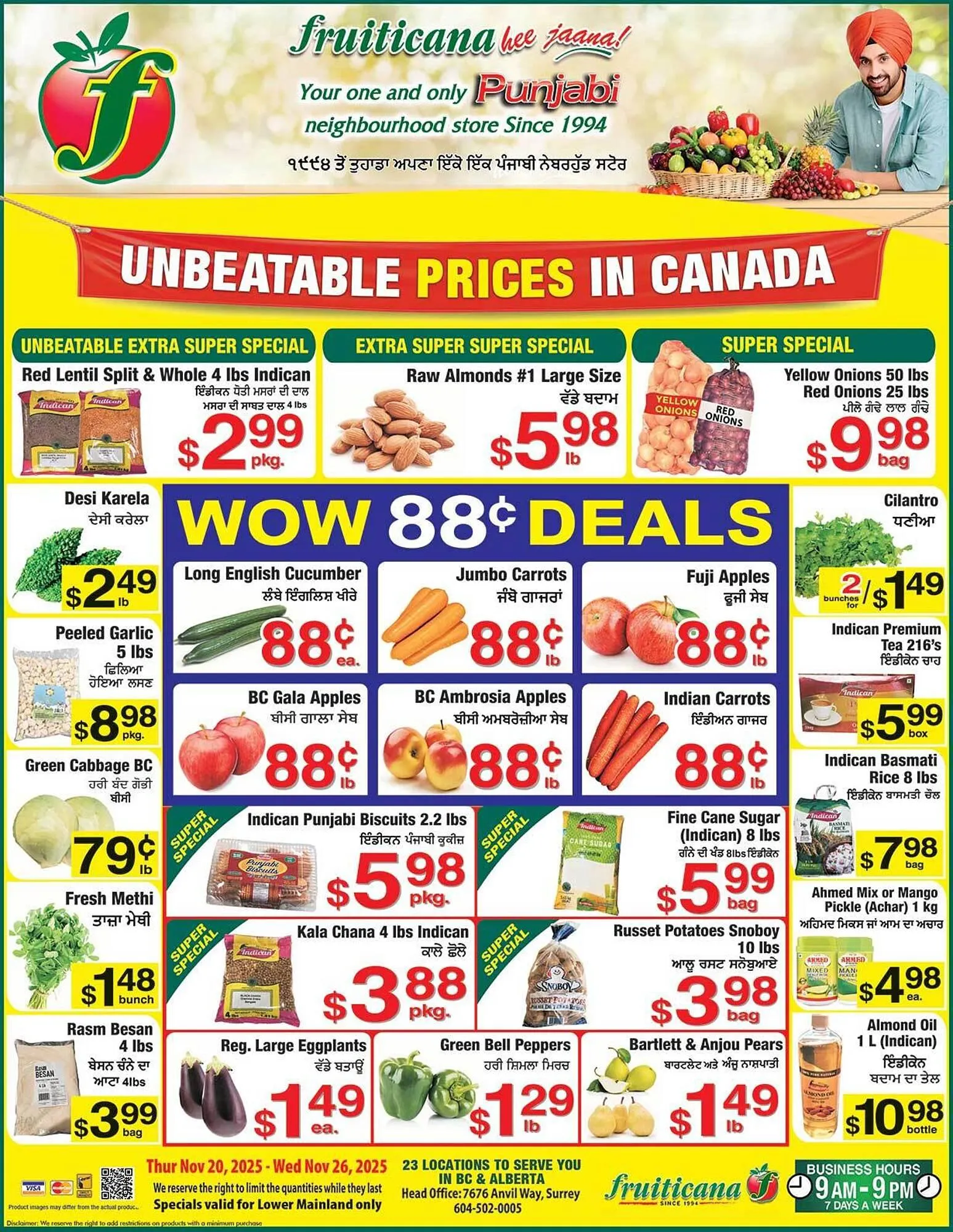 Fruiticana flyer from November 20 to November 26 2025 - flyer page 1