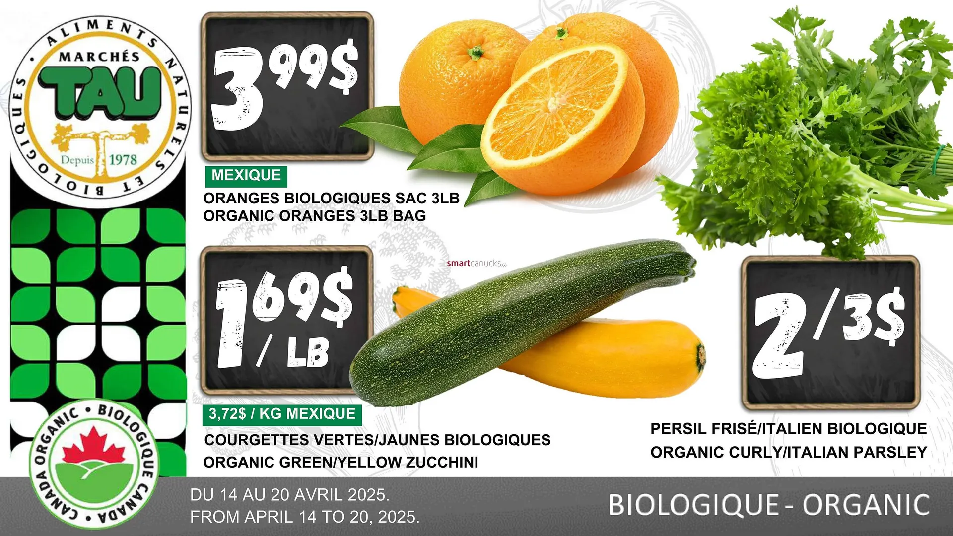 Marches Tau flyer from April 14 to May 11 2025 - flyer page 1