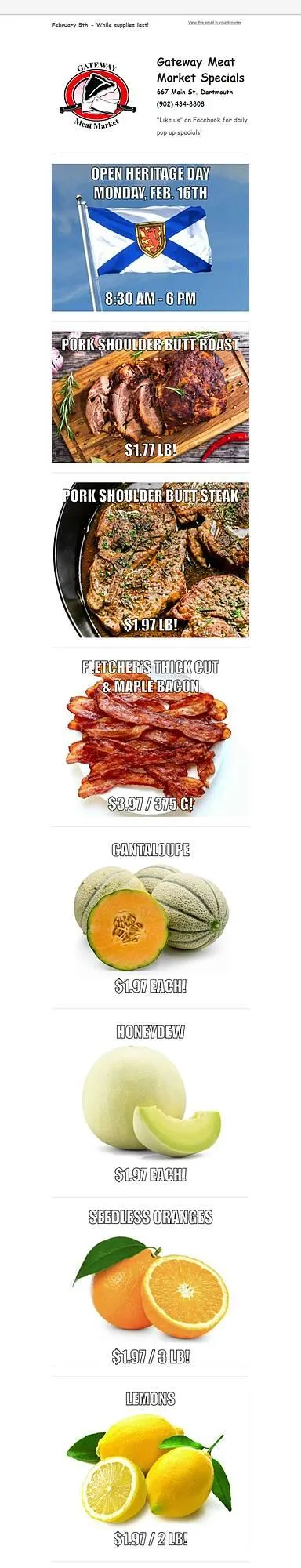 Grocery Gateway flyer from February 5 to February 11 2026 - flyer page 1