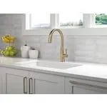 Monrovia Single Handle Pull Down Sprayer Kitchen Faucet in Lumicoat Champagne Bronze