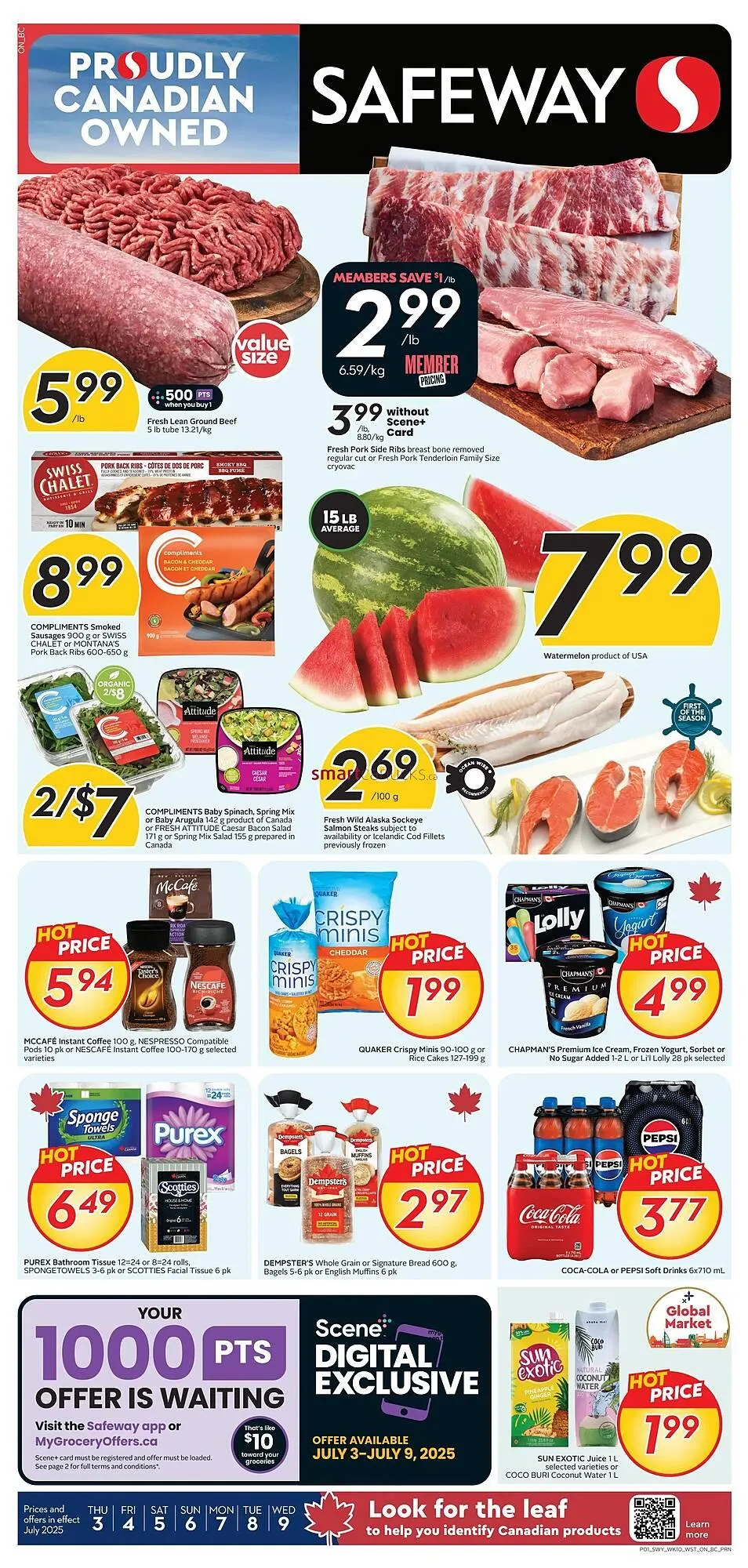 Safeway flyer from July 3 to July 9 2025 - flyer page 1