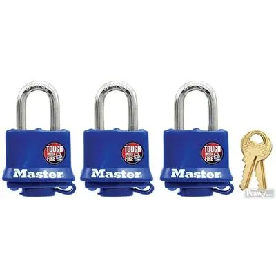 Keyed Padlocks - 1 1/2" - Pack of 3