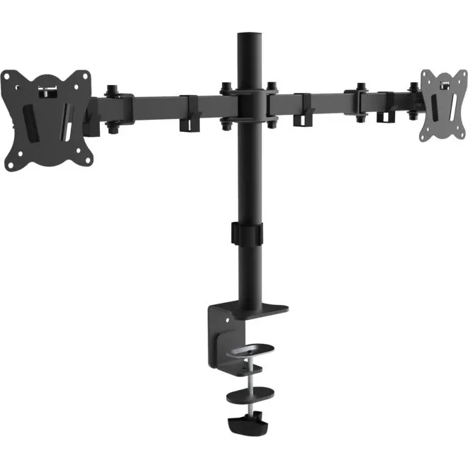 Full Motion Dual Monitor Desk Mount for 13"-27" Monitors - PrimeCables® - 1 Pack
