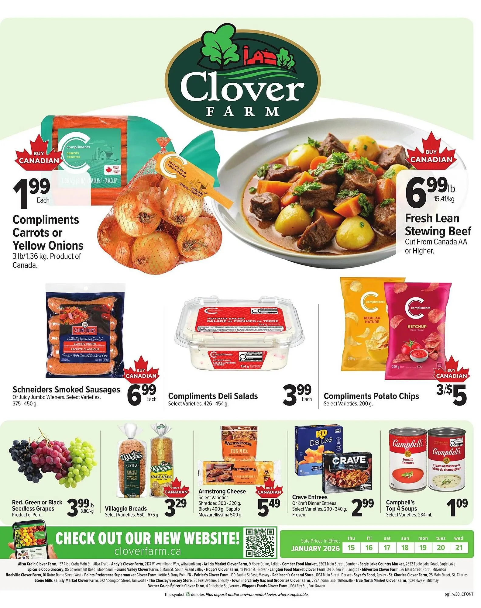 Clover Farm flyer from January 15 to January 21 2026 - flyer page 1