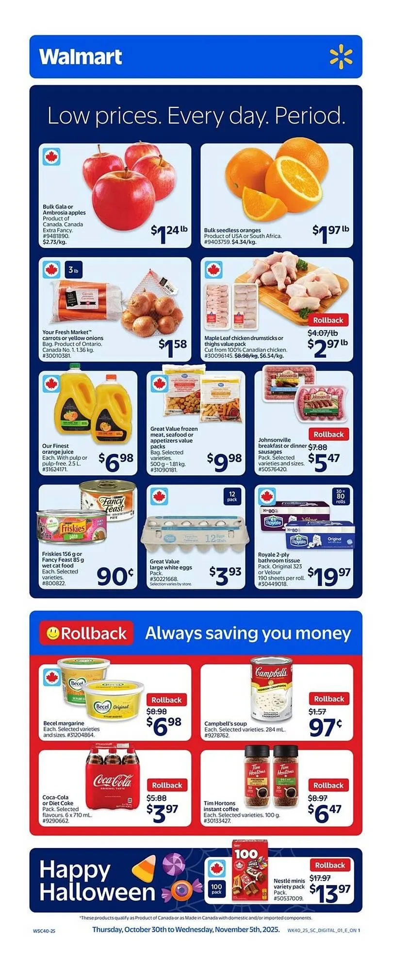 Walmart flyer from October 30 to November 5 2025 - flyer page 1