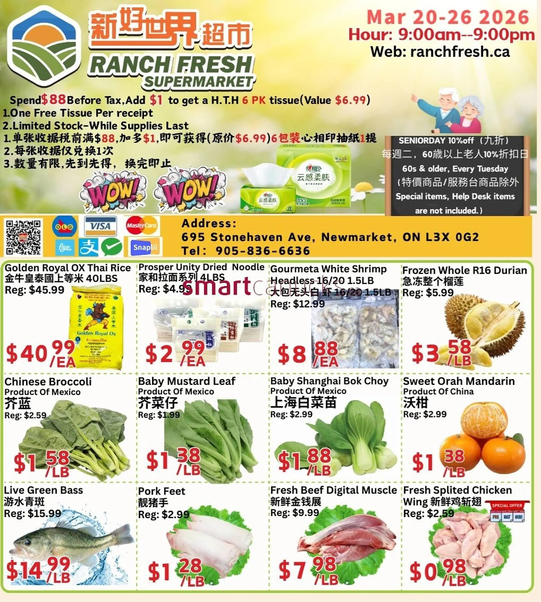 Ranch Fresh Supermarket flyer from March 20 to March 26 2026 - flyer page 1