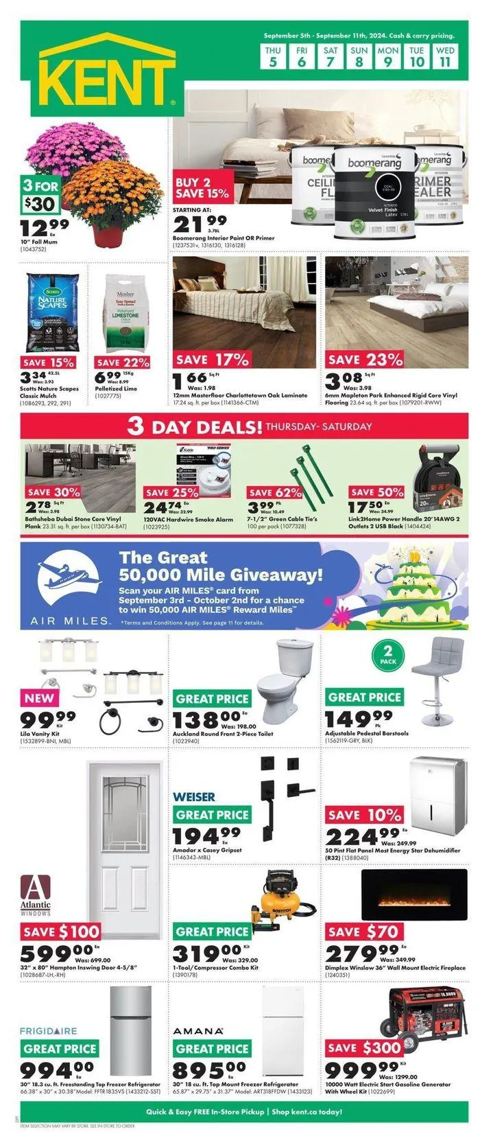 Kent Weekly ad from September 5 to September 11 2024 - flyer page 1