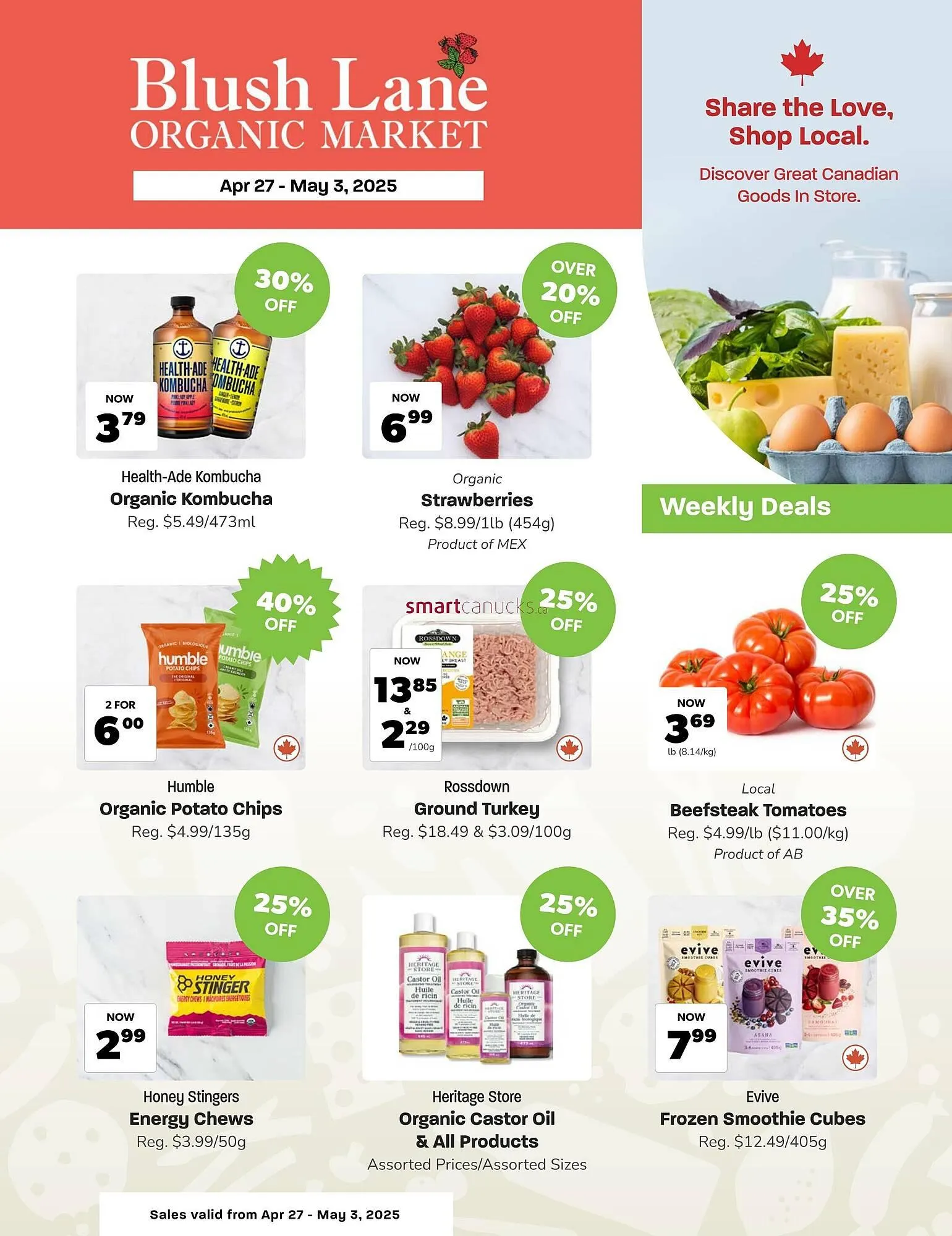 Blush Lane Organics flyer from April 27 to May 3 2025 - flyer page 1