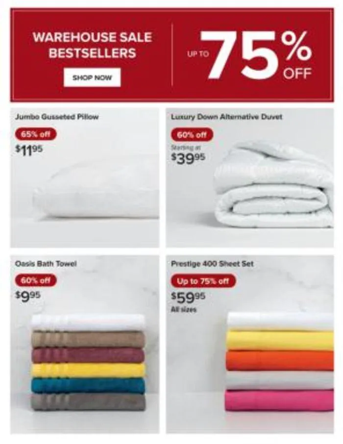 Linen Chest Flyer I Shop our Warehouse Sale from September 19 to October 3 2024 - flyer page 12