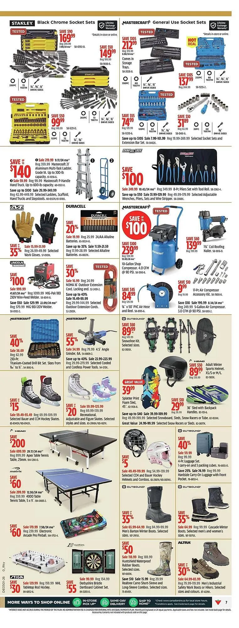 Canadian Tire flyer from December 30 to January 13 2026 - flyer page 12