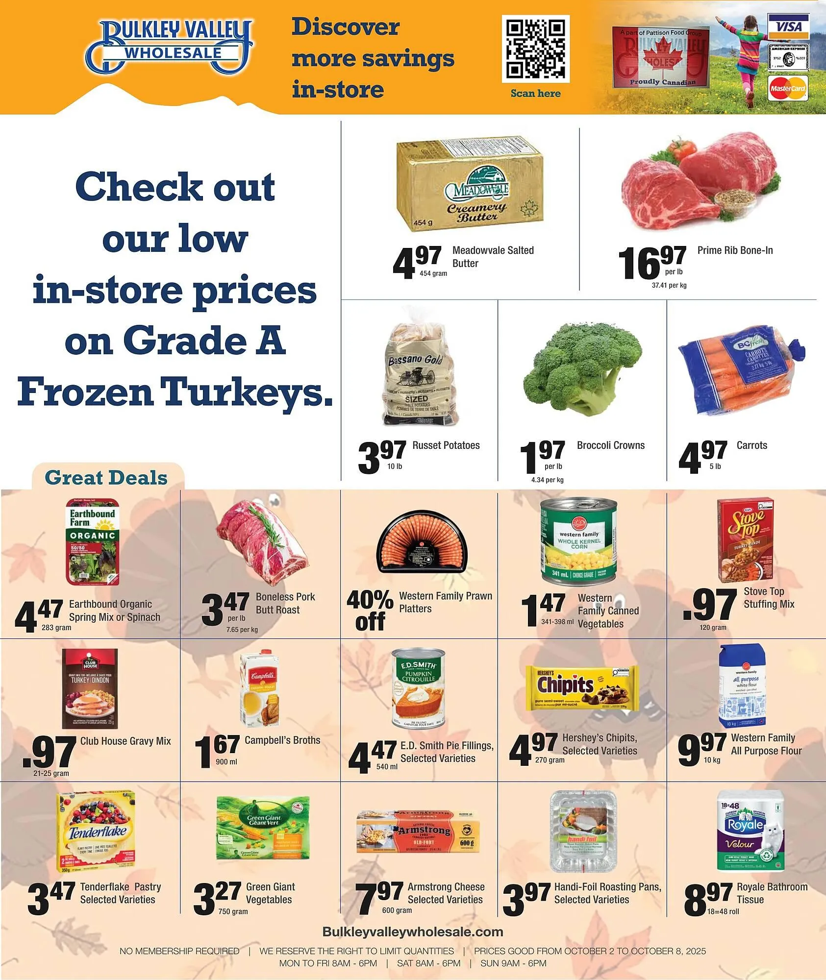 Bulkley Valley Wholesale flyer from October 2 to October 8 2025 - flyer page 1