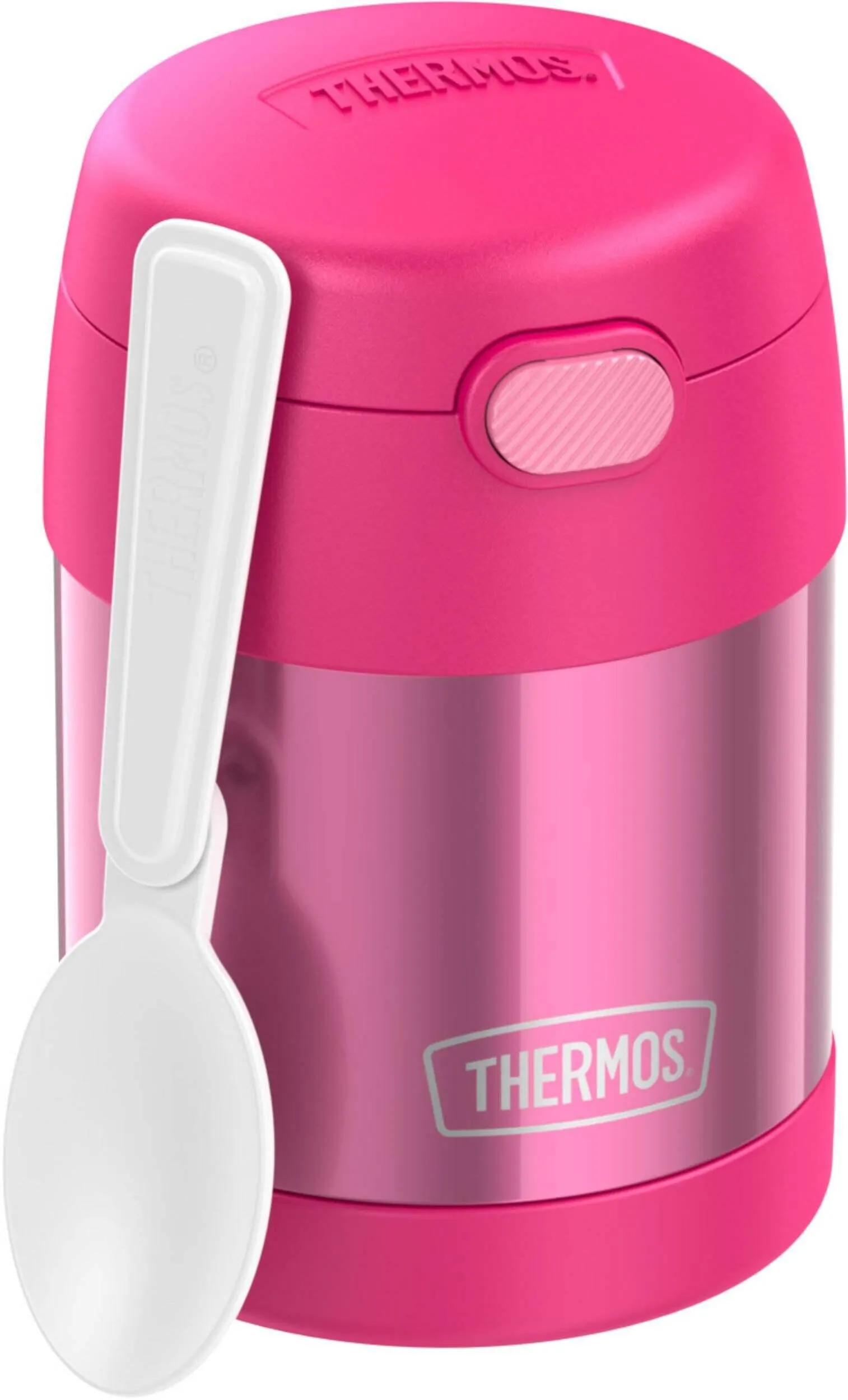 Thermos® FUNtainer® Stainless Steel Food Jar, Vacuum Insulated with Spoon, Pink, 295-mL (10oz)