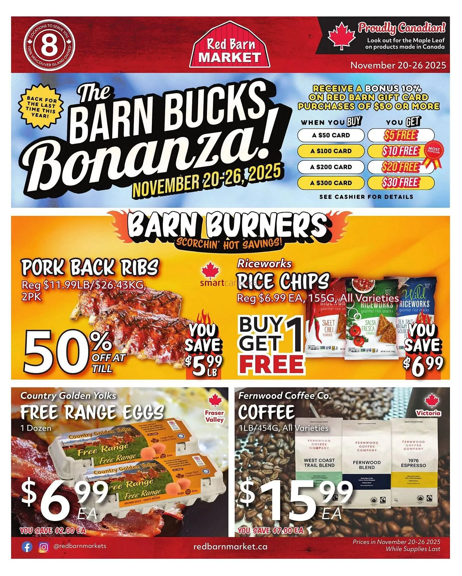 Red Barn Market flyer from November 20 to November 26 2025 - flyer page 1