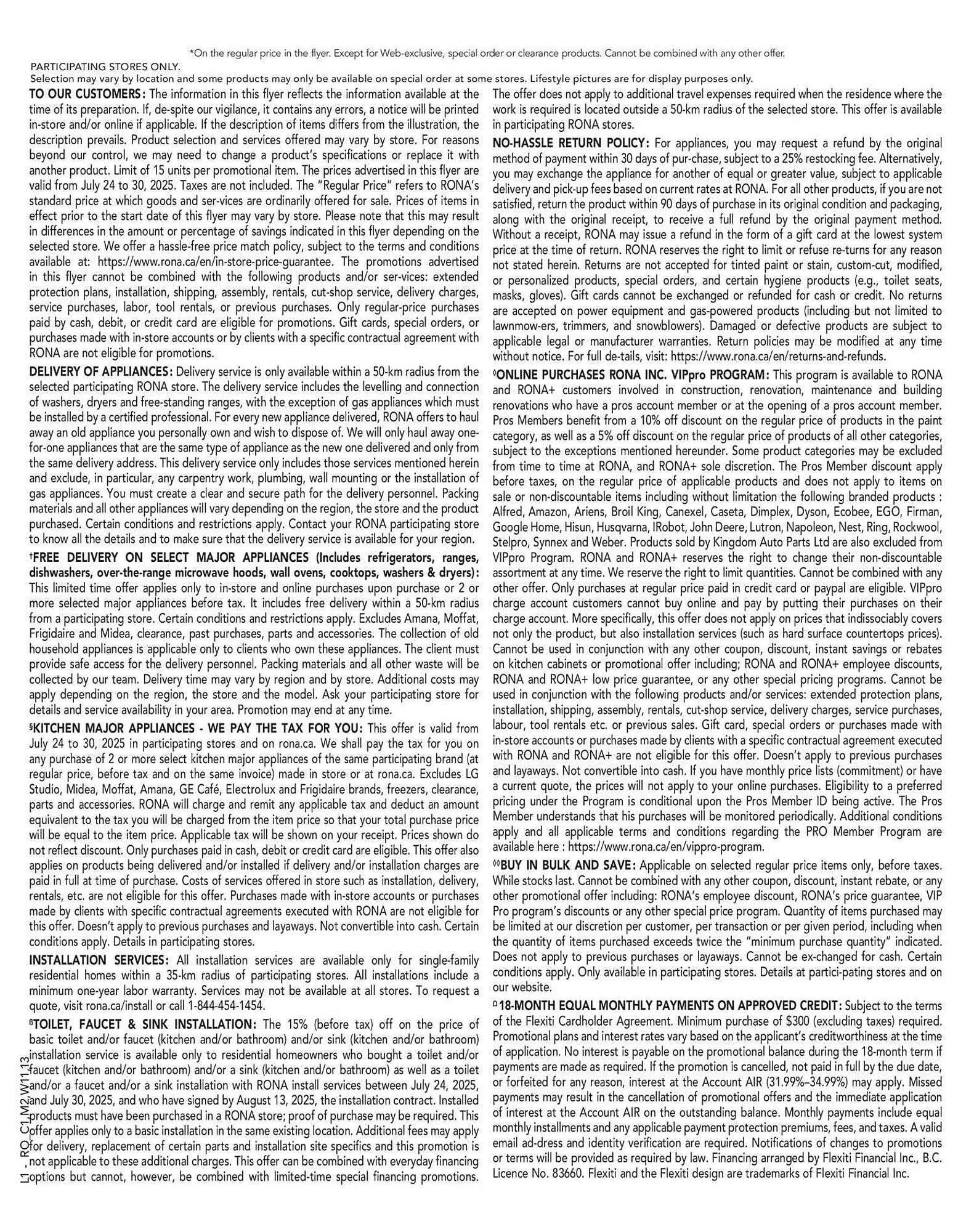 RONA flyer from July 25 to August 1 2025 - flyer page 13