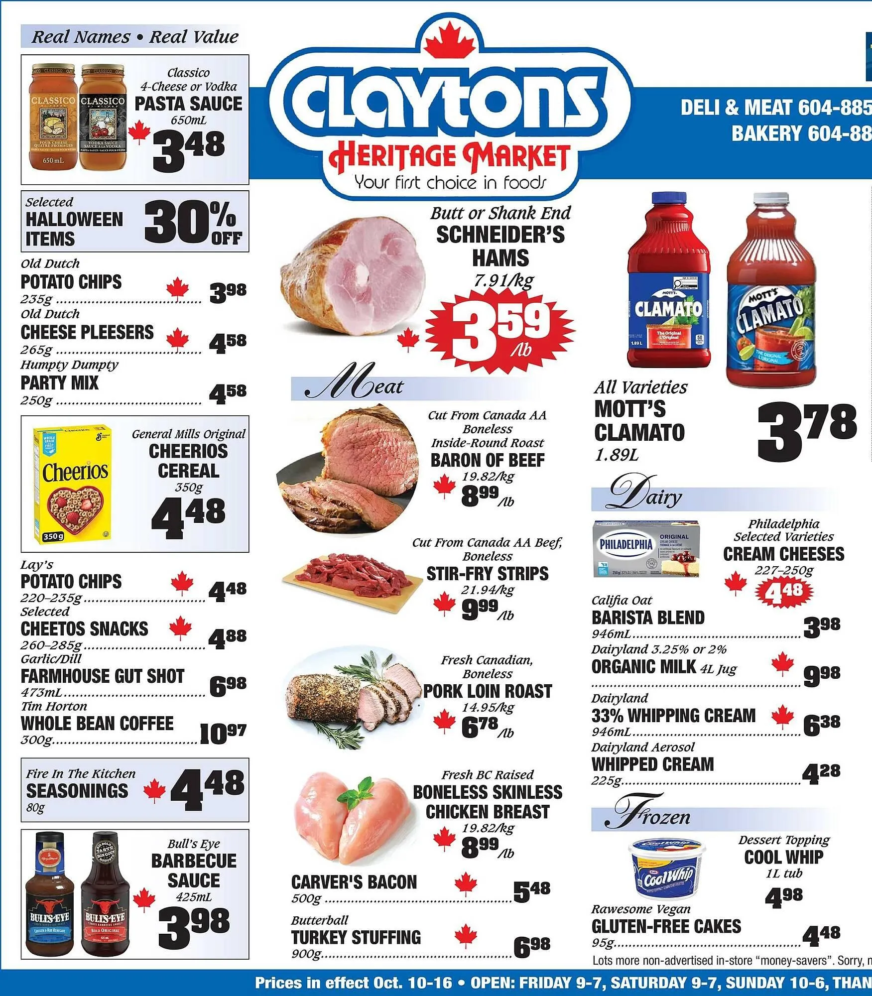 Claytons Heritage Market flyer from October 10 to October 16 2025 - flyer page 1