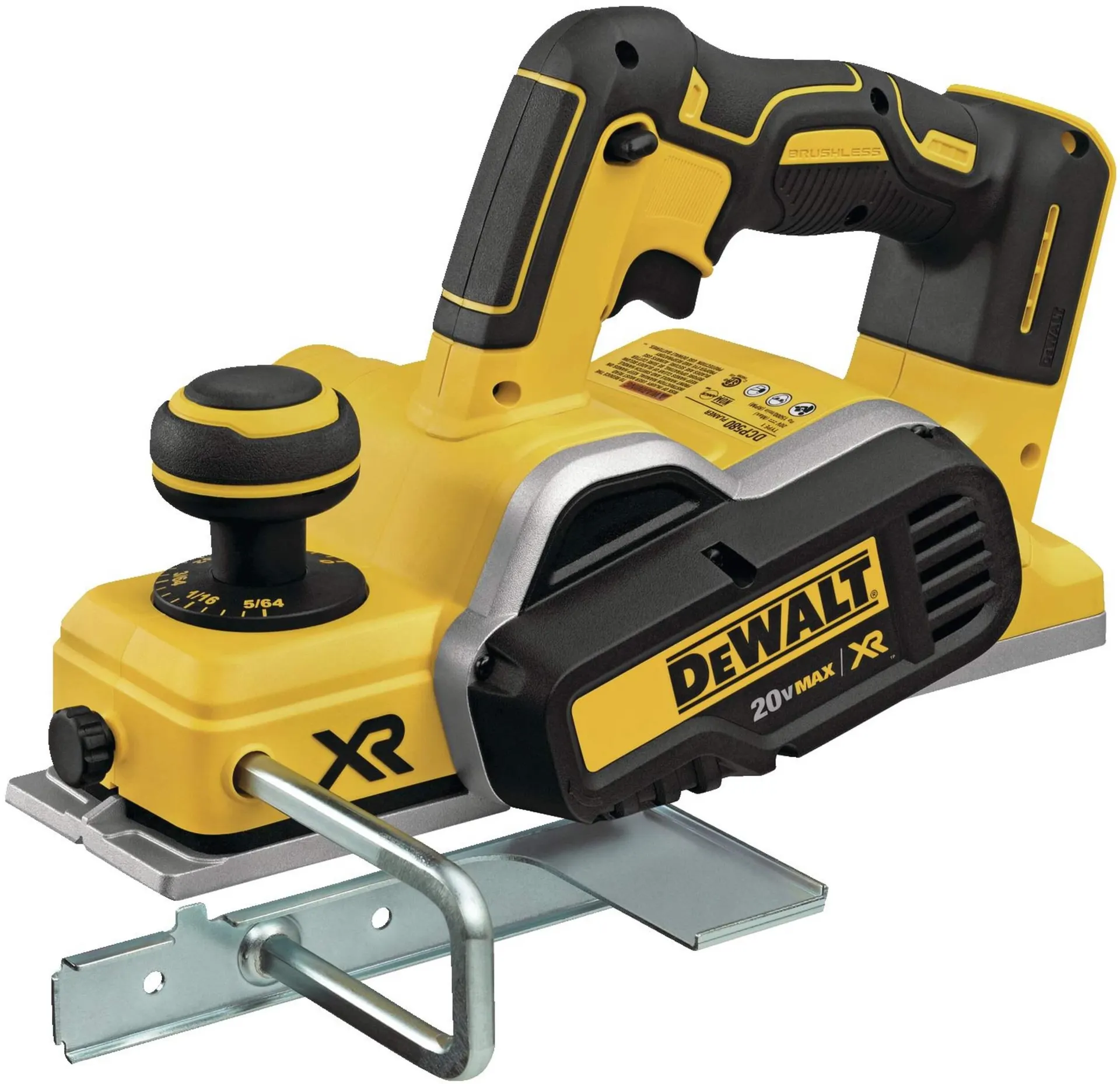 DEWALT DCP580B 20V MAX XR Lithium Ion Brushless Cordless Planer Tool, Tool Only, 3-1/4-in